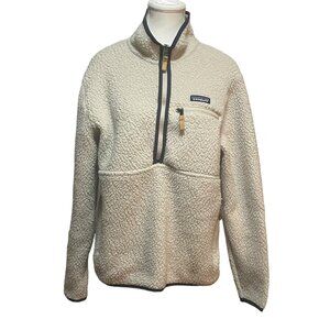 Patagonia Sherpa Fleece Half-Zip Shirt Medium Golf Preppy Athleisure Casual